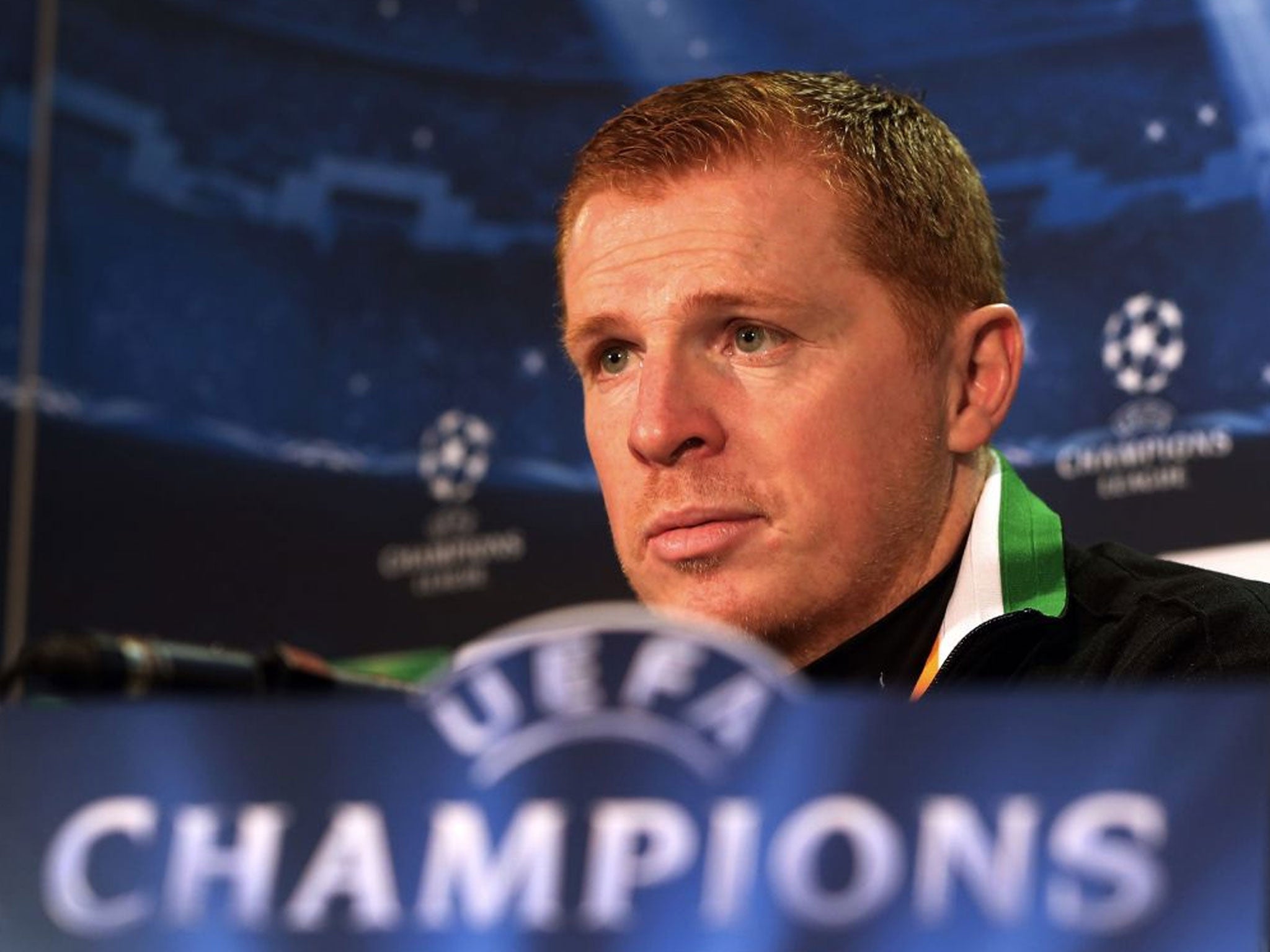 “It was a cheap shot really,” Neil Lennon, the Celtic manager, said after Celtic is placed in Group G