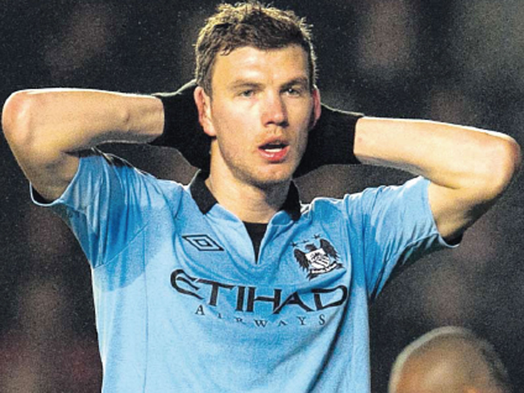 Manchester City striker Edin Dzeko could lose his starting place