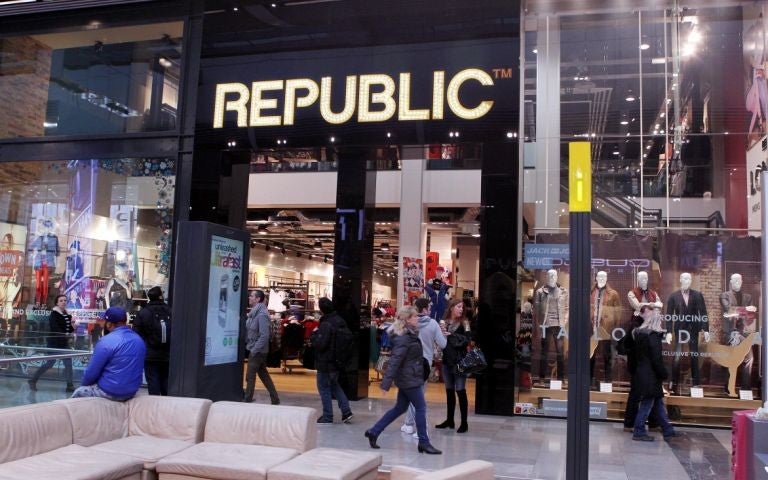 A Republic store in Westfield shopping centre in Stratford City, East London