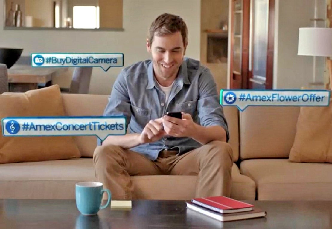 American Express users on Twitter will be able to buy products by using specific hashtags
