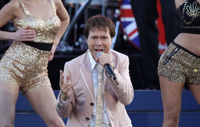 Sir Cliff Richard performing at another Royal dwelling, Buckingham palace, for the Queen's Diamond Jubilee last June.