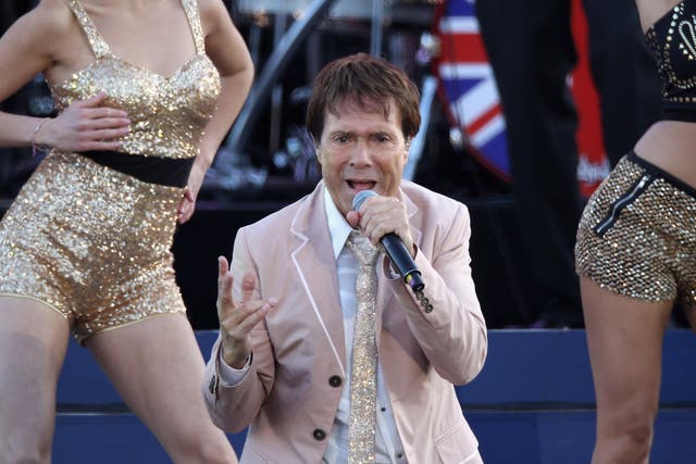 Sir Cliff Richard performing at another Royal dwelling, Buckingham palace, for the Queen's Diamond Jubilee last June.
