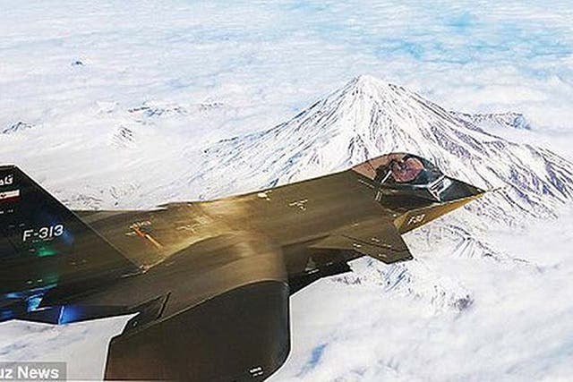 An image of Iran's fighter jet released by state media