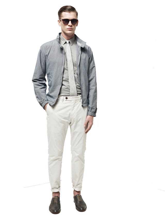 That Seventies show: jacket £145, shirt £75, chinos £69