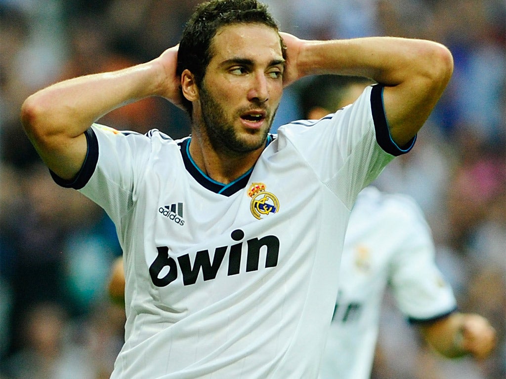 Best off the bench - Gonzalo Higuain: Not much better than Benzema, hitting one shot on the turn straight at De Gea. 5