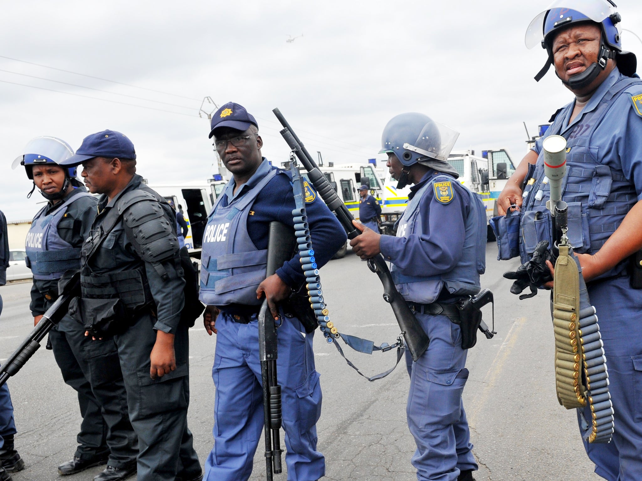 South Africa police can be heavily armed