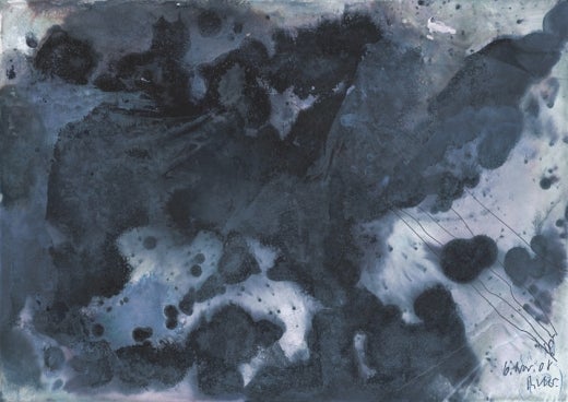 Indian ink and white spirit paintings by Gerhard Richter, part of the November series featured in a new book