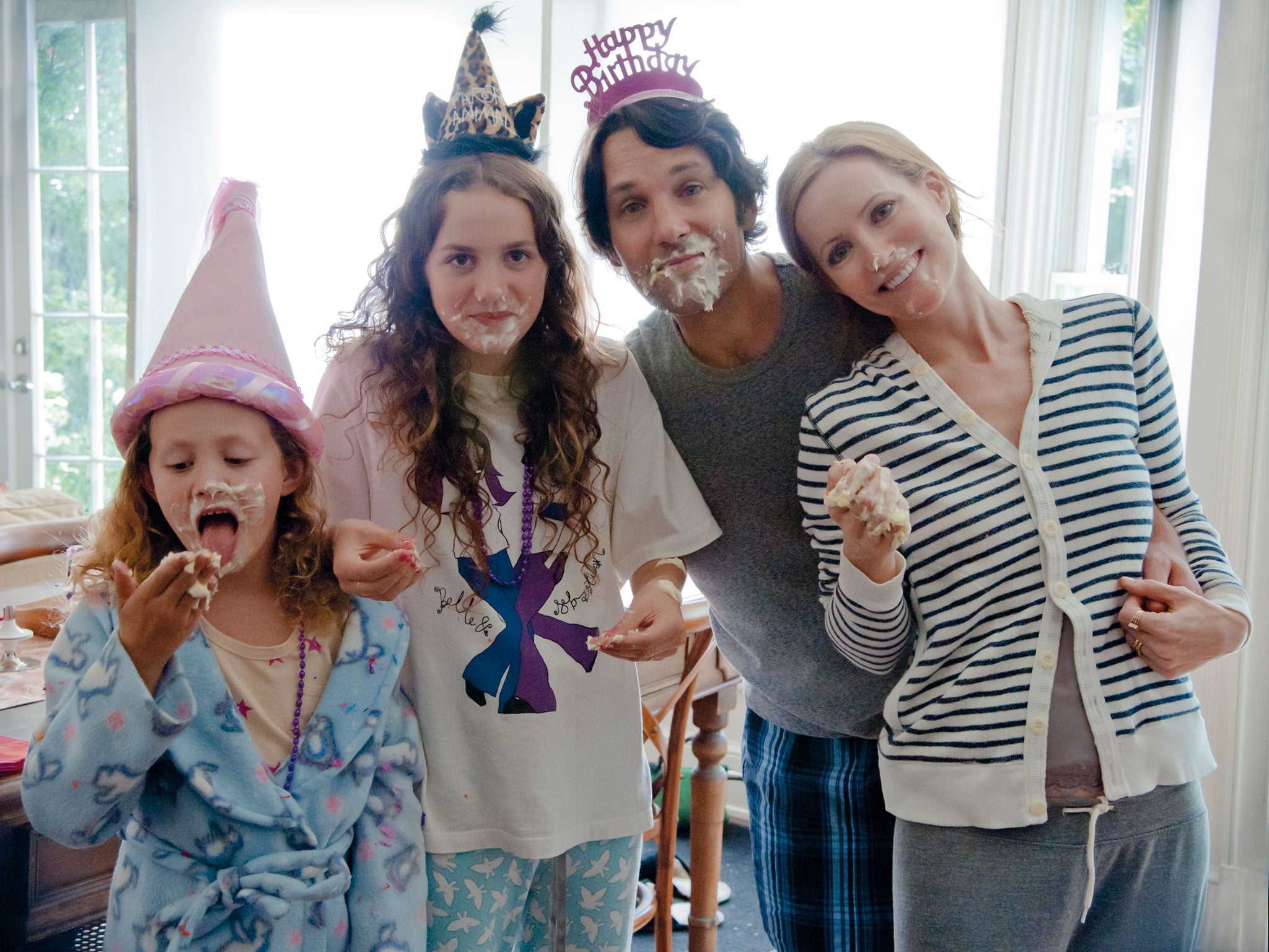 Age has withered him: Paul Rudd with Leslie Mann and Iris and Maude Apatow in ‘This Is 40’