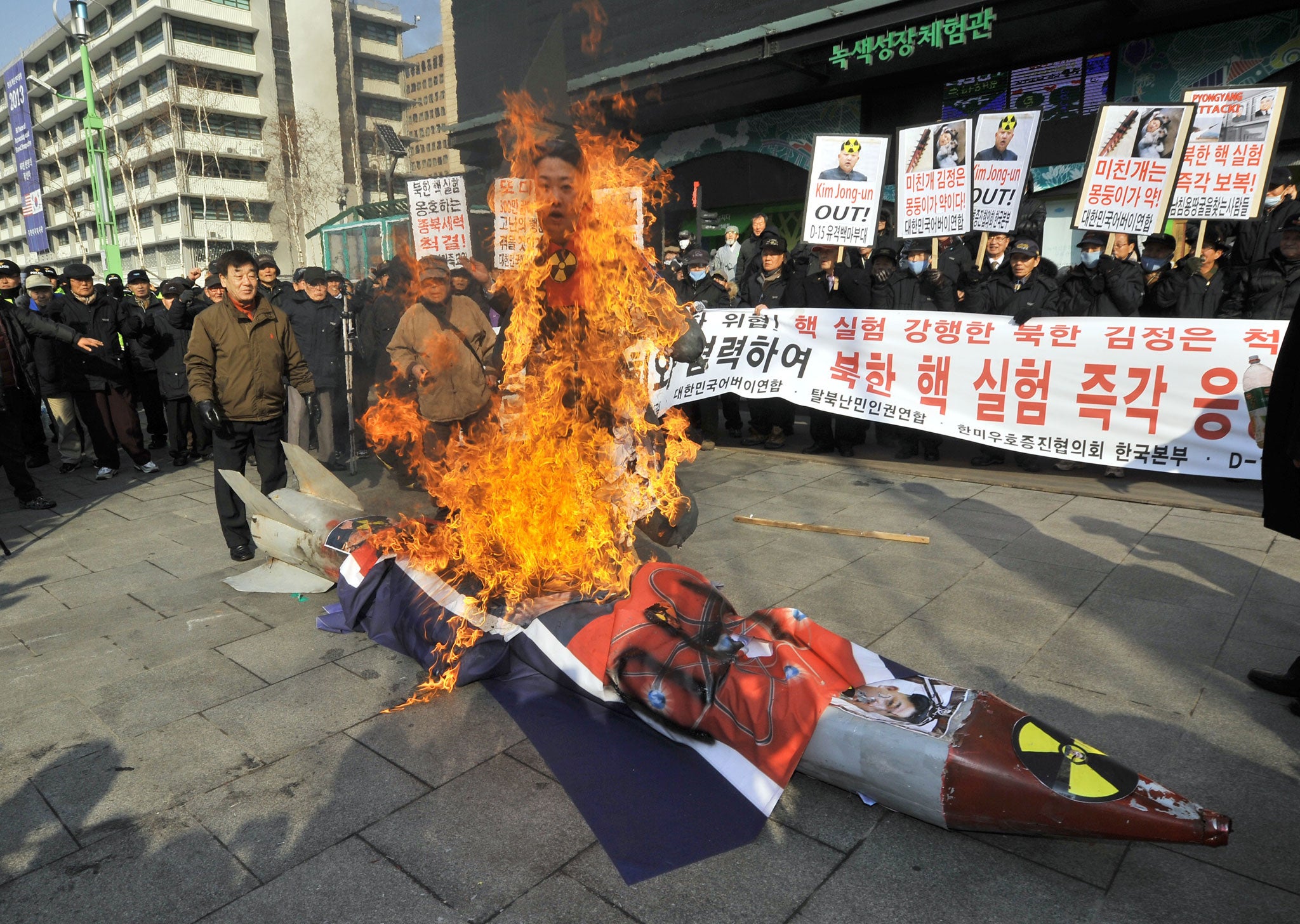 North Korea warned it could take "second and third steps" after a nuclear test last week. The test prompted protests in South Korea.