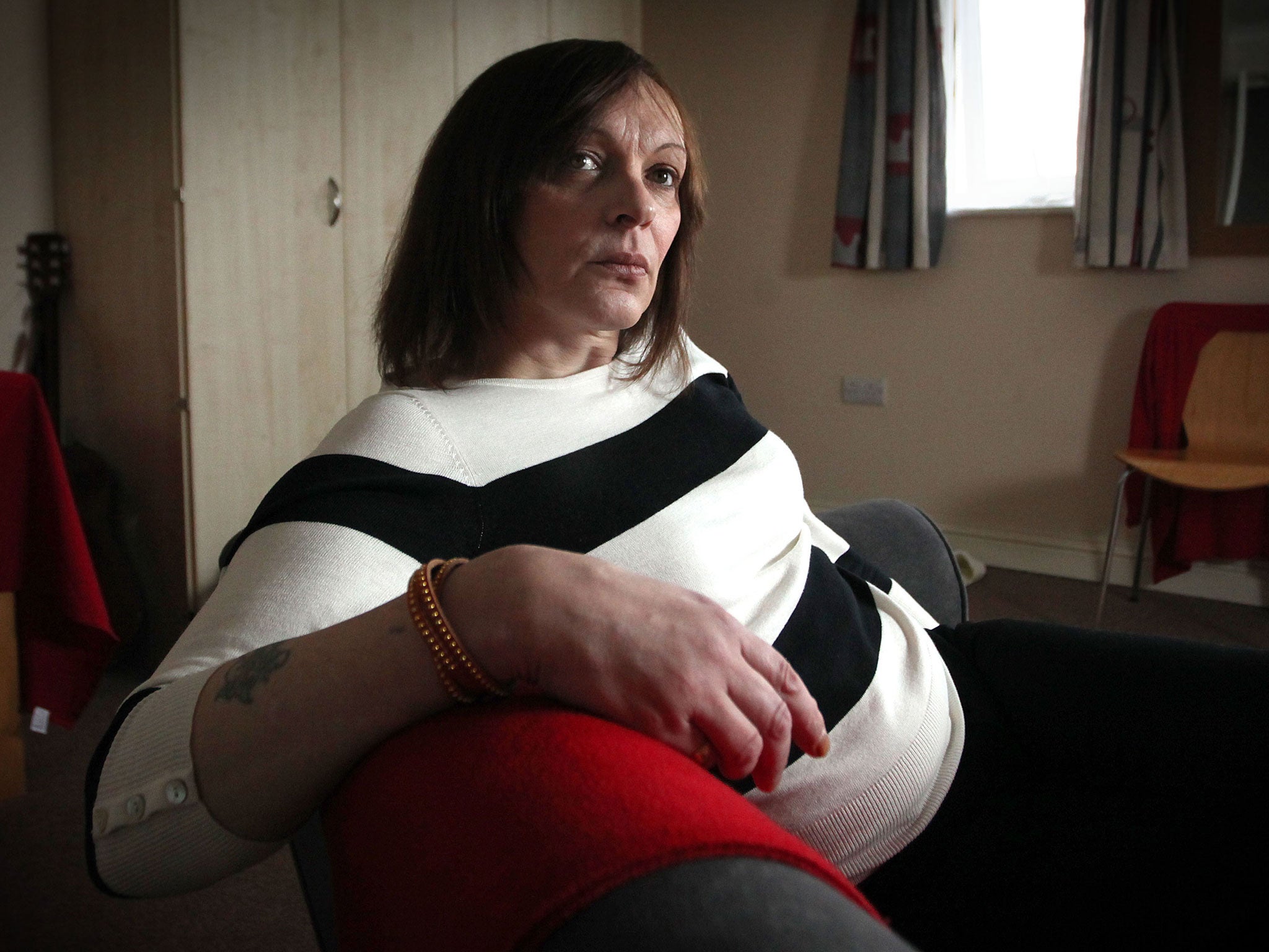 Transexual 'Rebecca' pictured at her home in Maidstone