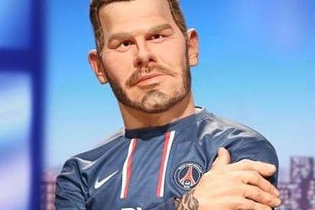 David Beckham's puppet on Les Guignols de l’info