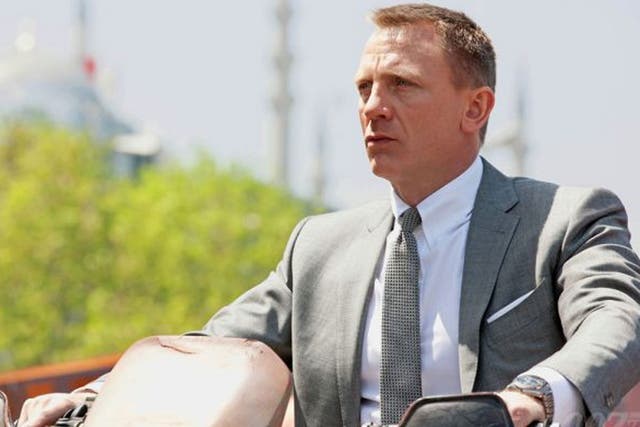 Daniel Craig, as James Bond in Skyfall