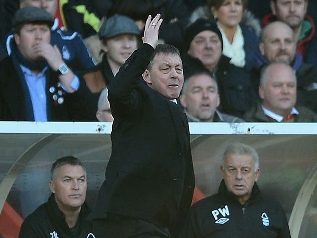 Point made: Billy Davies airs his views during Forest’s draw with Bolton 