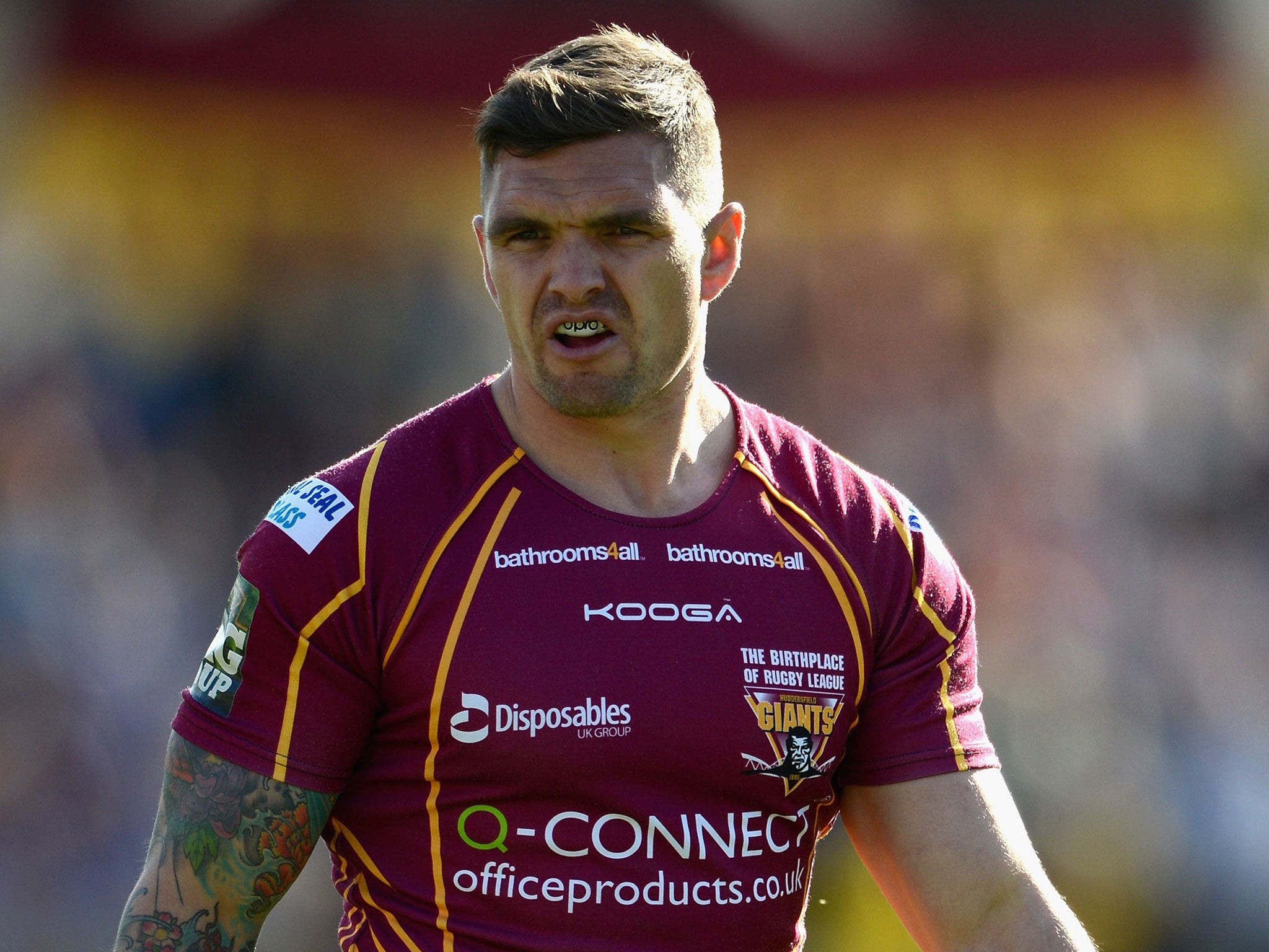 Leading role: Danny Brough was the driving force behind Giants’ defence