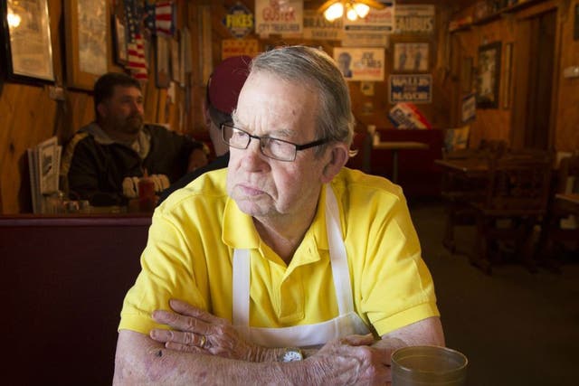 Bobby Garner, top, at the Sno-White Grill, the restaurant he has run for 43 years