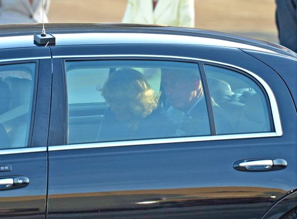 The car of Camilla and Prince Charles in Fredericton, Canada last year