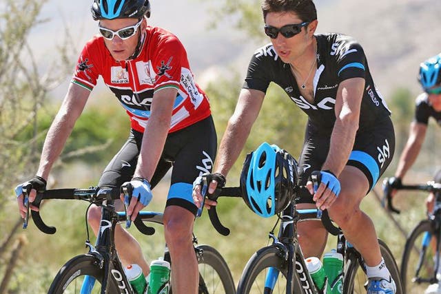 Chris Froome (left) was delighted by his support from Team Sky