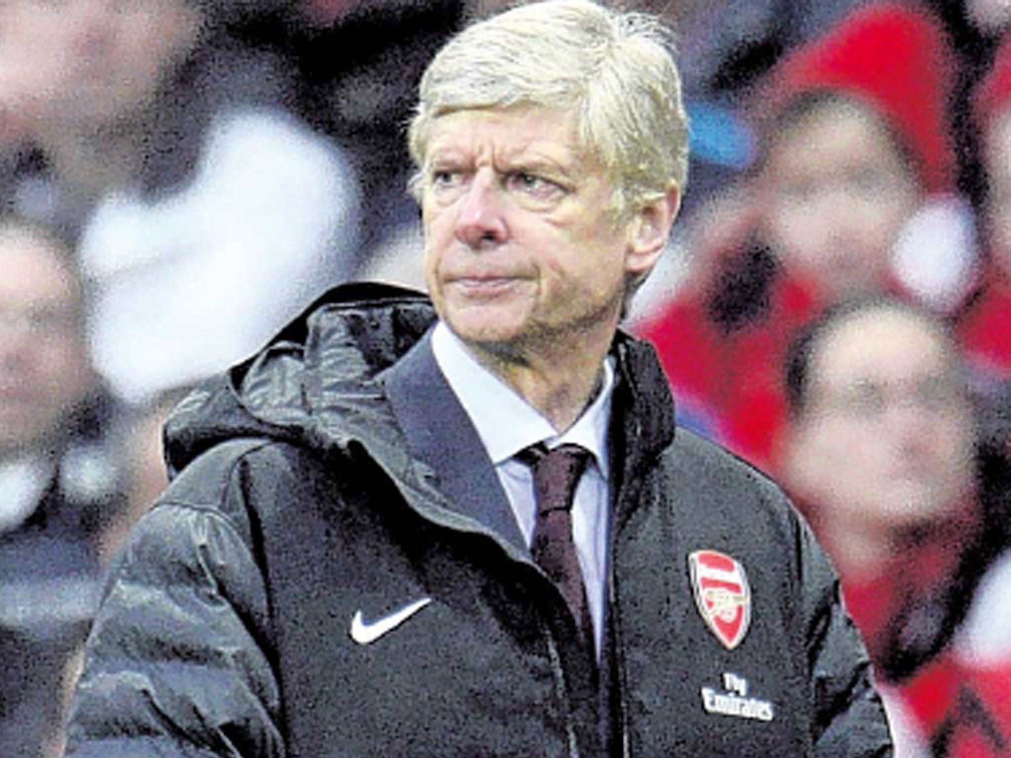 Arsène Wenger watches Arsenal’s FA Cup defeat to Blackburn