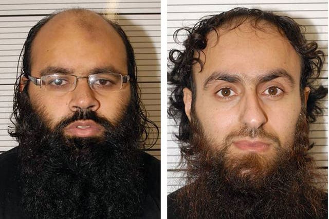 Police photos of terrorist plotters Irfan Naseer (left), 31, and Irfan Khalid, 27, who were described as ringleaders in the Birmingham extremist plot
