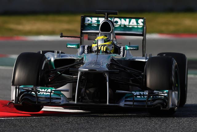 Nico Rosberg behind the wheel for Mercedes