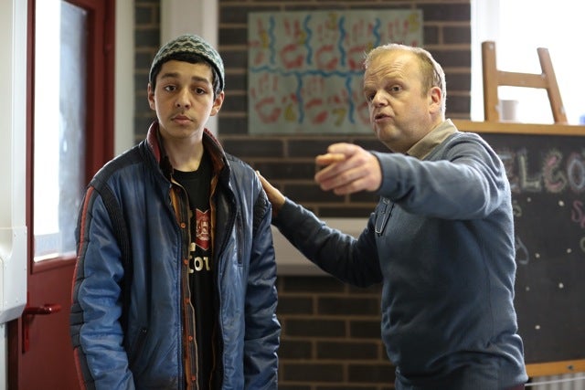 Massieh Zarrien and Toby Jones in Leave to Remain