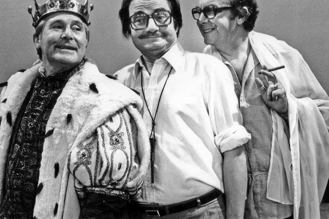 Ammonds (centre) on set with Ernie Wise and Eric Morecambe