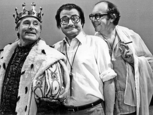 Ammonds (centre) on set with Ernie Wise and Eric Morecambe