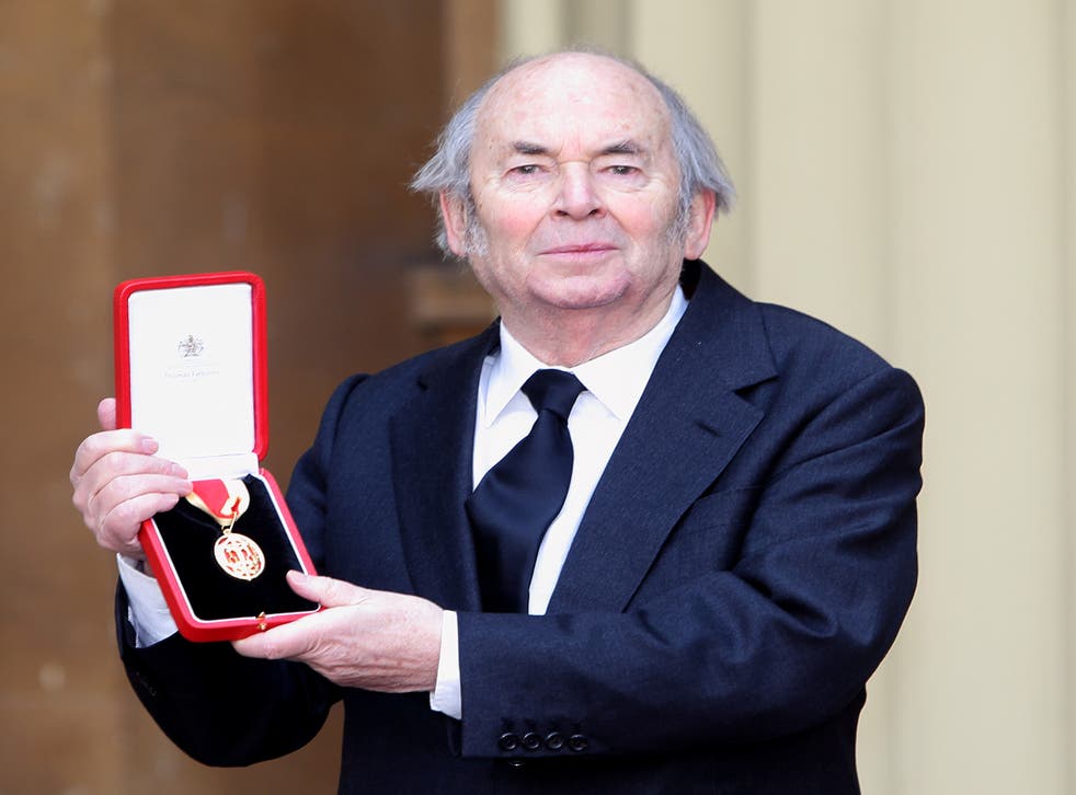Sir Quentin Blake receiving his investiture at Buckingham Palace