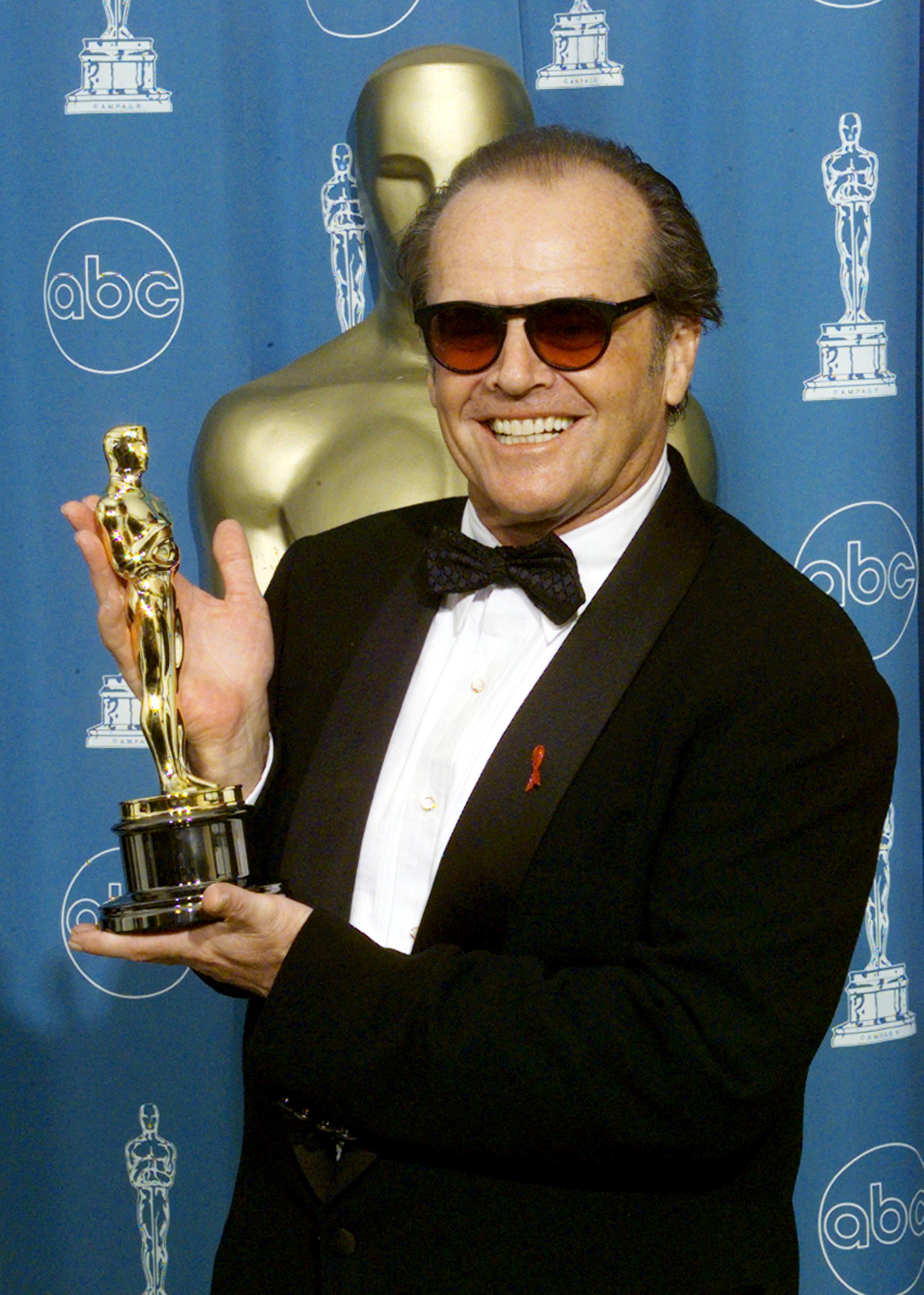 12 Jack Nicholson is the most nominated male actor with 12 nominations. He has won three times for One Flew Over the Cuckoo&#x2019;s Nest (1976), Terms of Endearment (1884) and As Good As It Gets (1998).