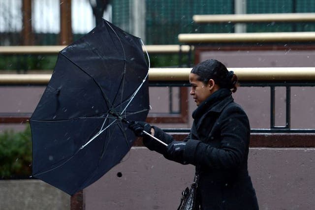 Strong gusts of up to 50mph could mean freezing temperatures could feel more like -10C