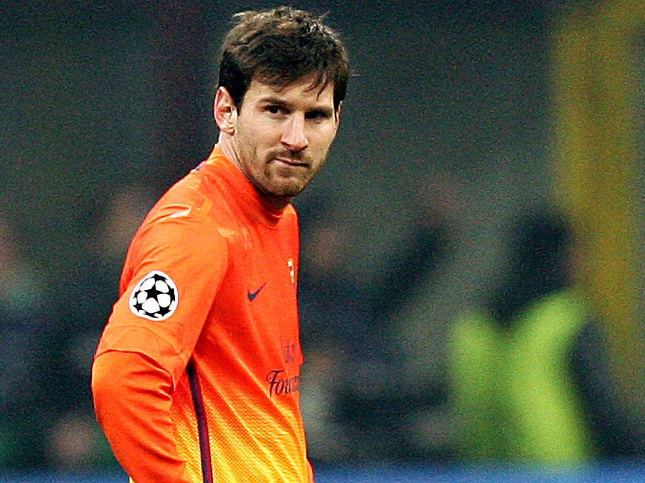 Lionel Messi endured a frustrating night against Milan