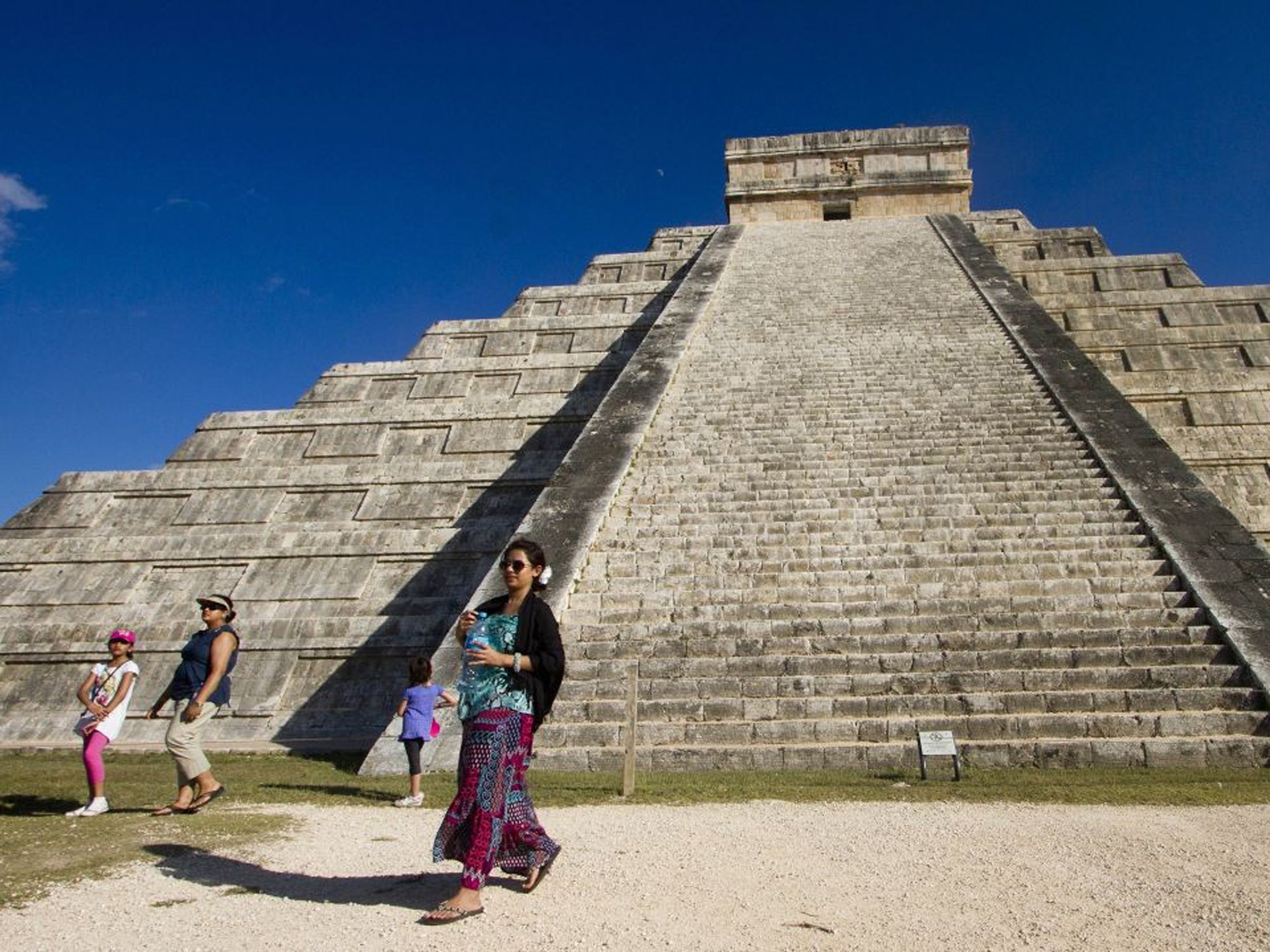 Tourists are seen at Chichen Itza archaeological park, in Yucatan state, Mexico