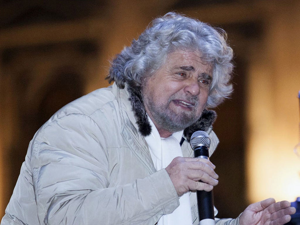 Beppe Grillo, comedian-turned-political agitator