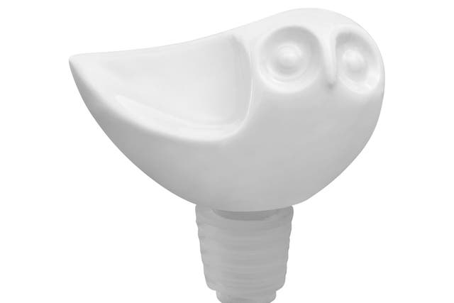 Fired up: Cuirky ceramics by American designer Jonathan Adler are created by craftsmen working through Aid for Artisans, an organisation that promotes fair trade. This bottlestopper is rather neat. From £15, <a href="http://www.johnlewis.com/jonathan-adler-owl-bottlestopper/p231697928" target="_blank">johnlewis.com</a>