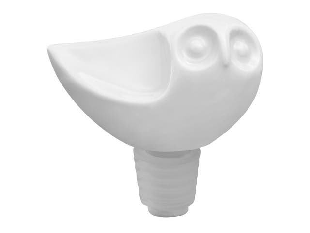 Fired up: Cuirky ceramics by American designer Jonathan Adler are created by craftsmen working through Aid for Artisans, an organisation that promotes fair trade. This bottlestopper is rather neat. From £15, <a href="http://www.johnlewis.com/jonathan-adler-owl-bottlestopper/p231697928" target="_blank">johnlewis.com</a>
