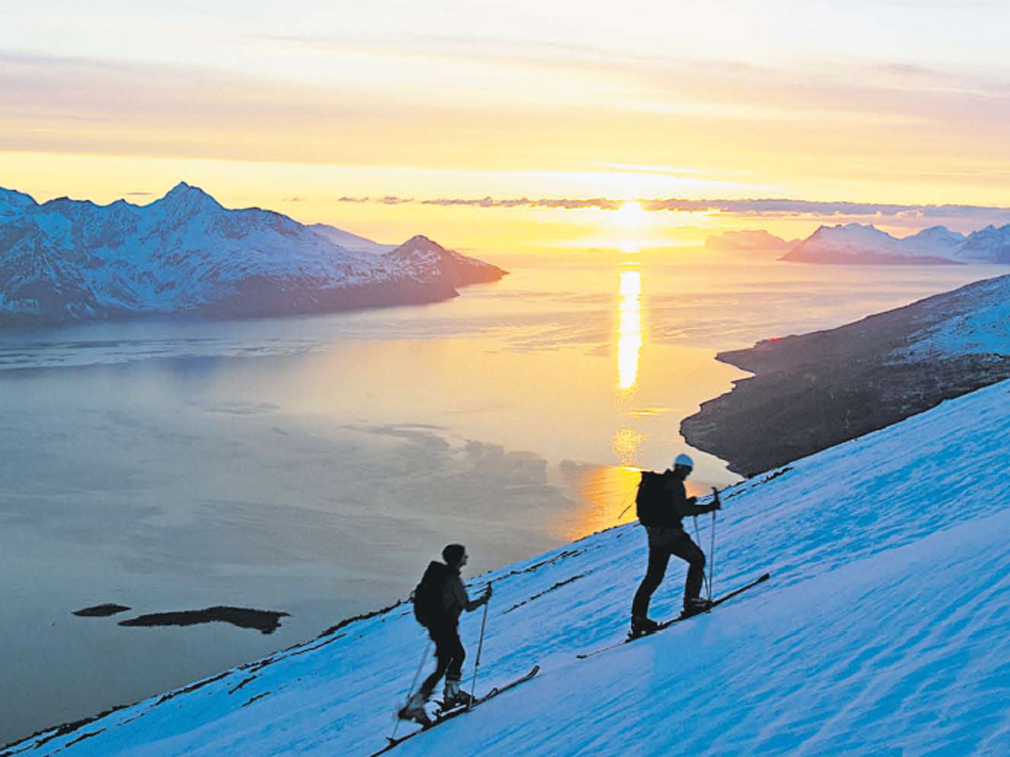 Up and away: Skiing close to Norway’s fjords
