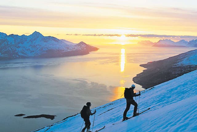 Up and away: Skiing close to Norway’s fjords