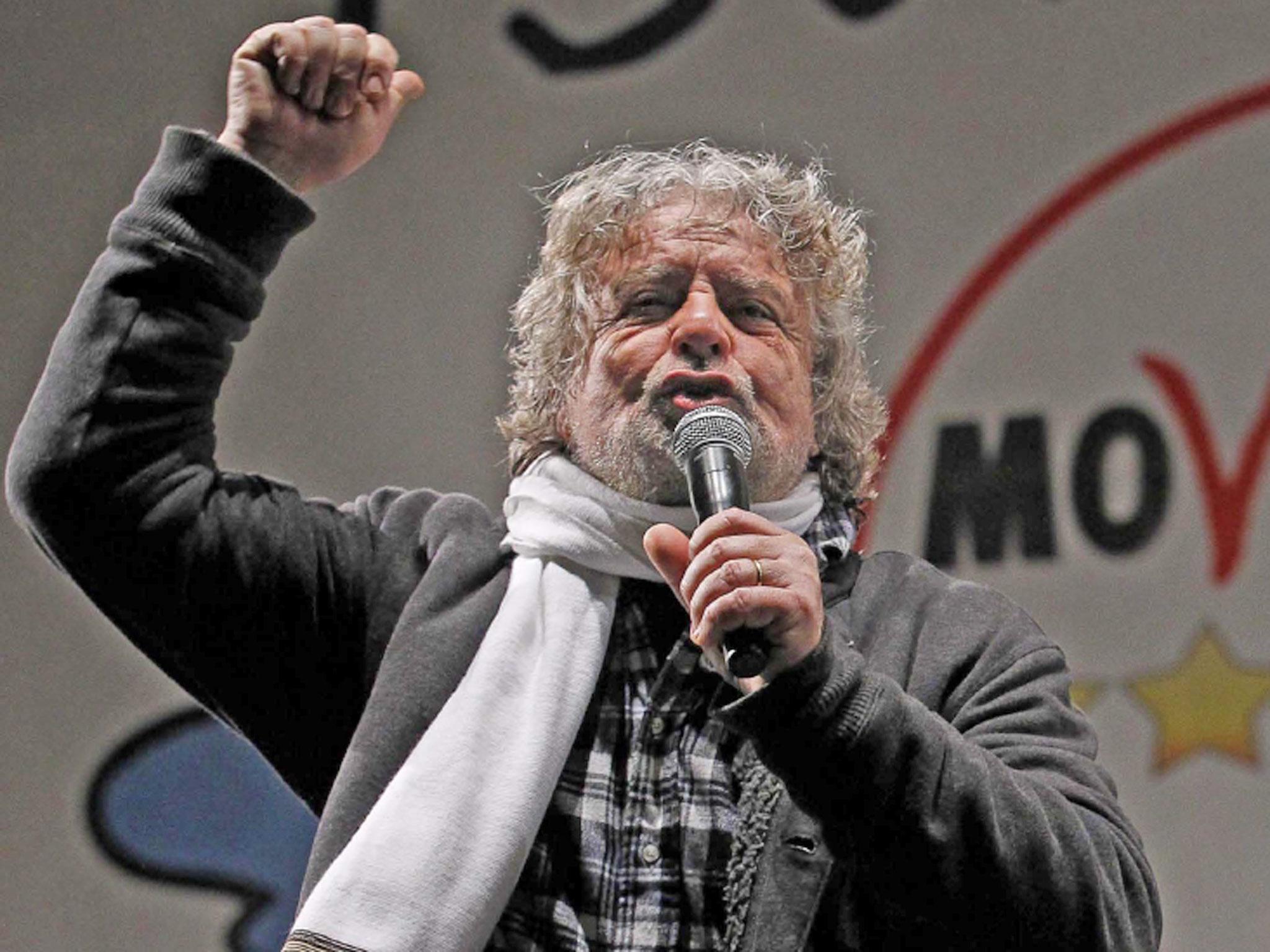 Beppe Grilloa, a charismatic 64-year-old comedian from Genoa whose anti-political non-party, the Five-Star Movement, has come roaring