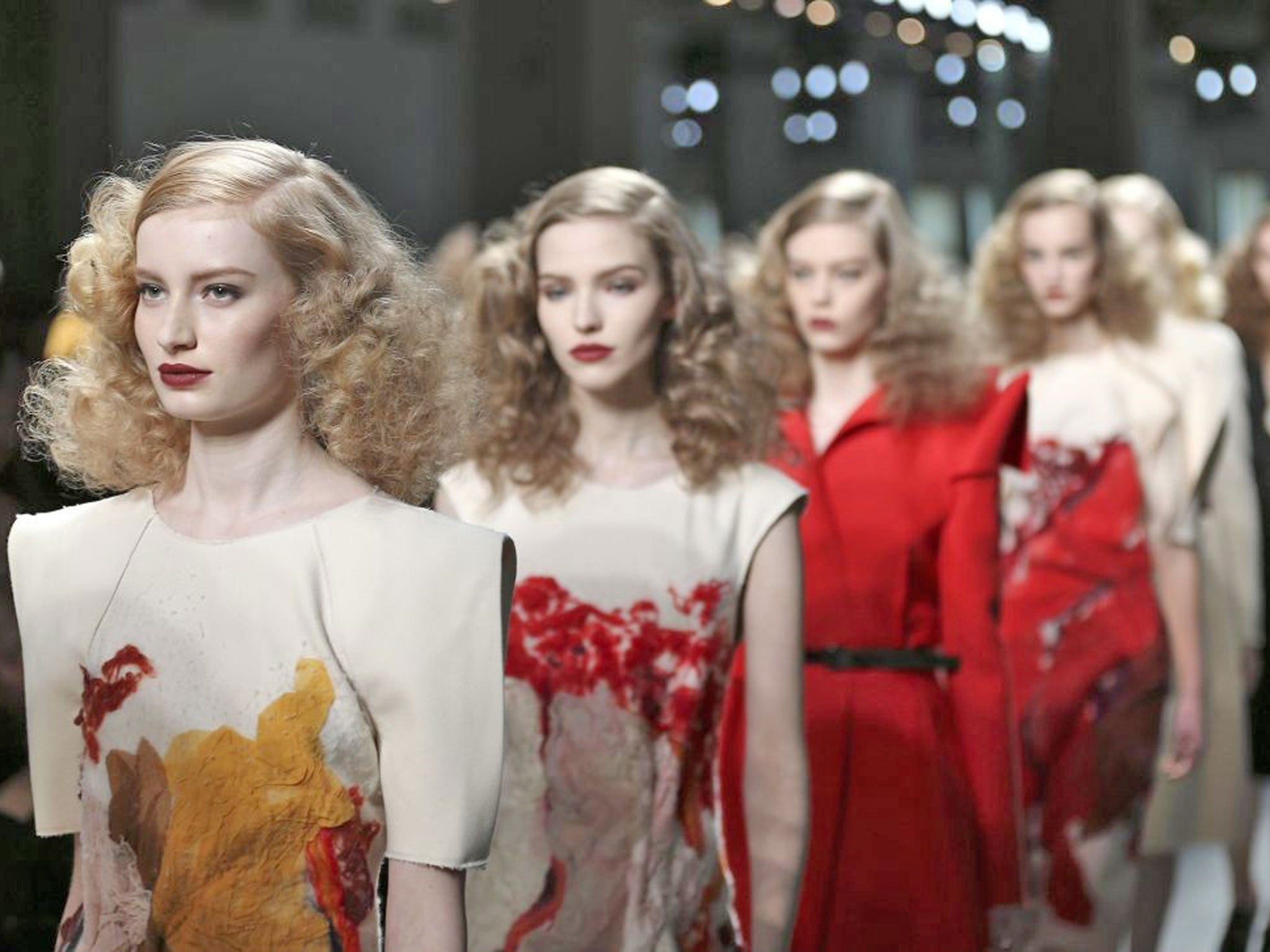 Models wearing Bottega Veneta at Milan