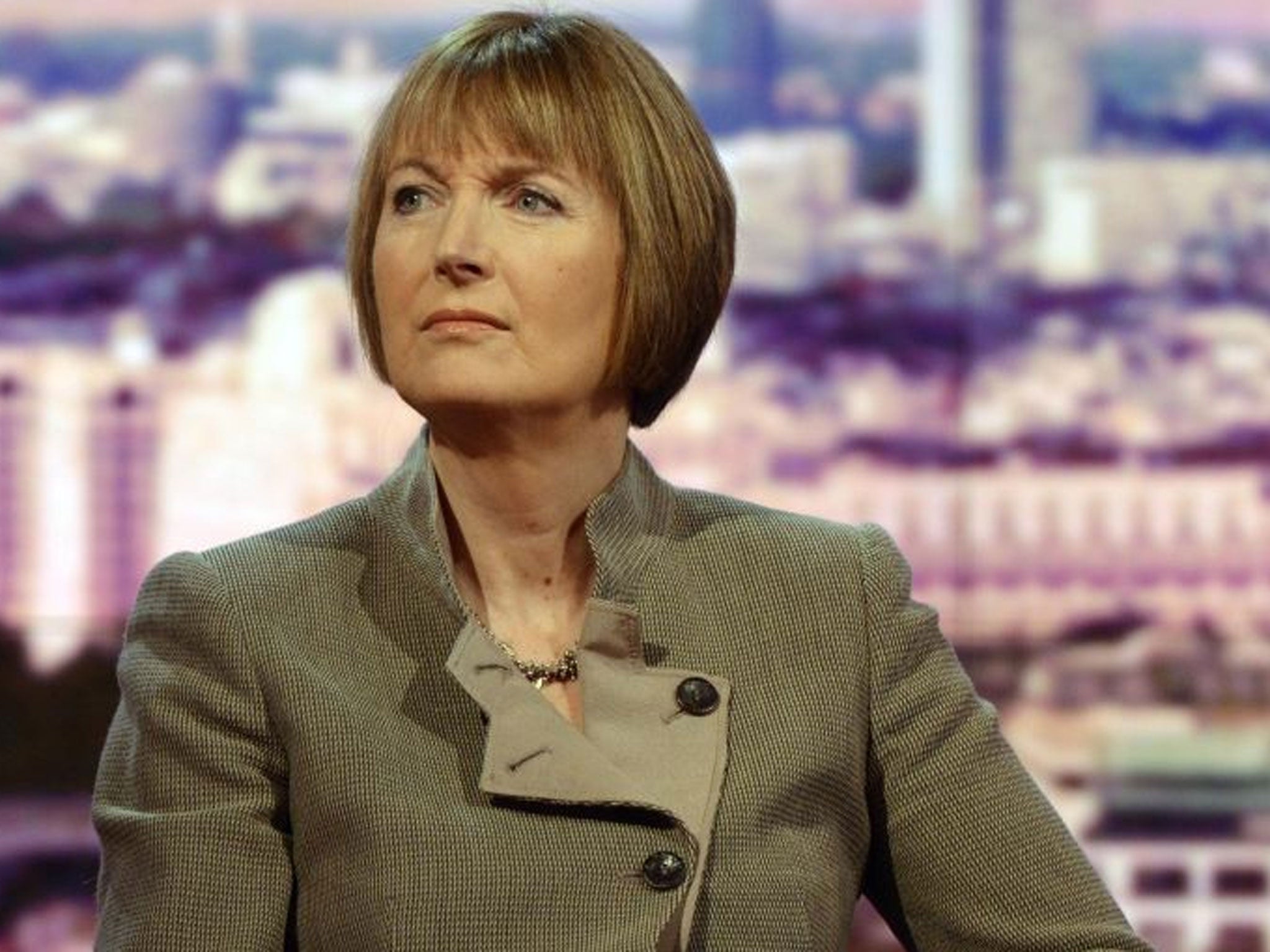 Shadow Deputy Prime Minister and Shadow Culture Secretary Harriet Harman appearing on the BBC1's The Andrew Marr Show
