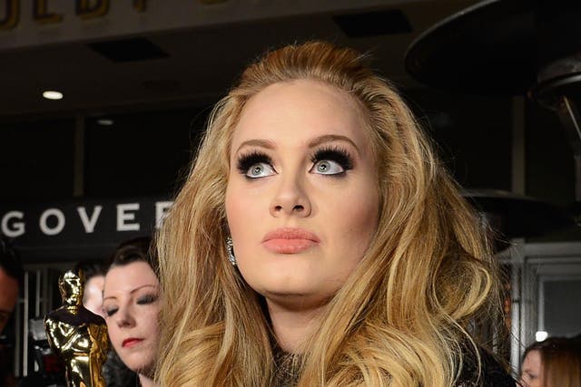 Singer Adele, winner of the Best Original Song award for 'Skyfall,' attends the Oscars Governors Ball at Hollywood & Highland Center on February 24, 2013 in Hollywood