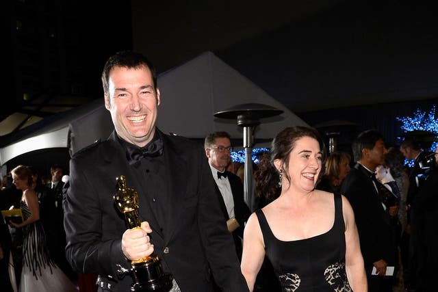 Directors Mark Andrews and Brenda Chapman, winners of the Best Animated Feature award for 'Brave,' attend the Oscars Governors Ball at Hollywood & Highland Center on February 24, 2013 in Hollywood