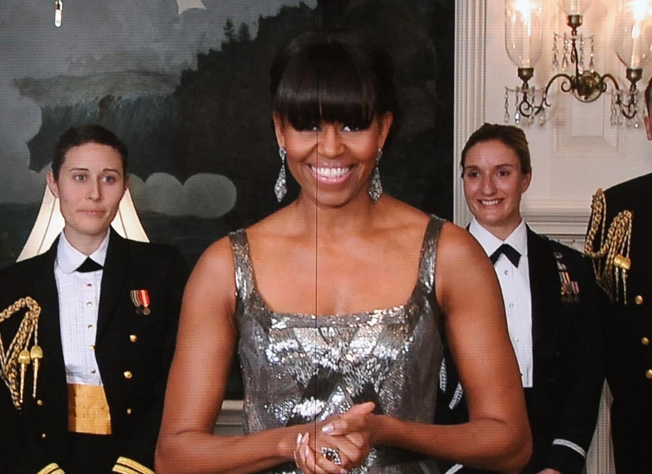 Michelle Obama presenting Best Picture Oscar