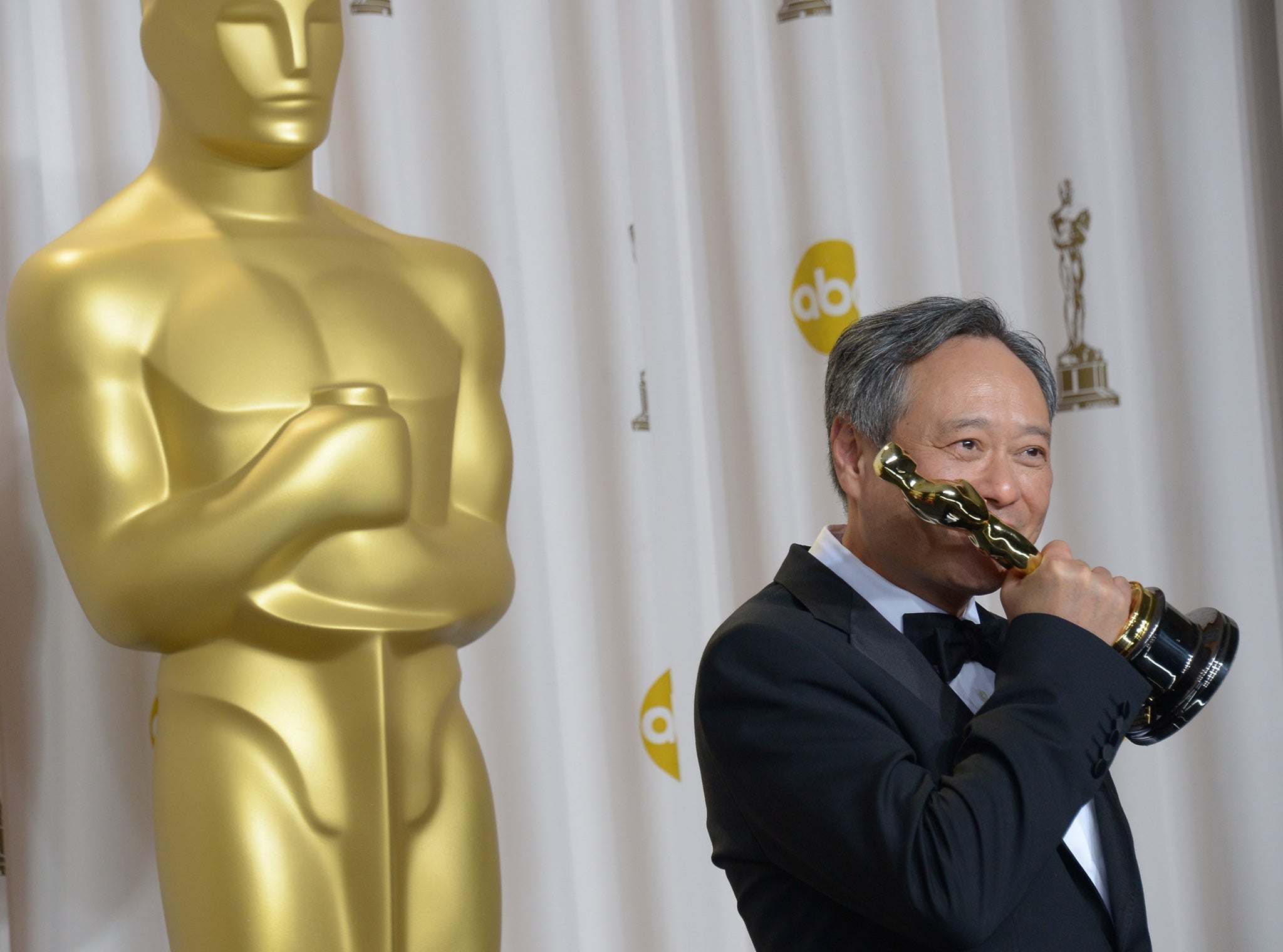 Ang Lee with his award for best director and the Oscars 2013