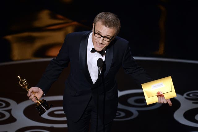 Christolph Waltz gives his acceptance speech for best supporting actor
