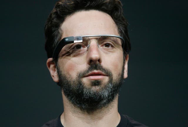 <p>The Google co-founder Brin described using the new hardware as 'a little freaky at first, but you get used to it'</p>