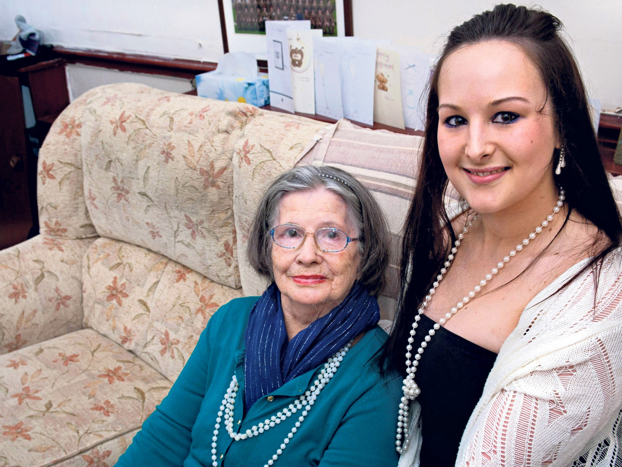 Two's company: Sophie with her gran, Violet Rogers