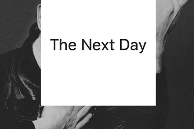 The cover for The Next Day, by designer Jonathan Barnbrook, plays on the iconic cover of 1977's "Heroes"