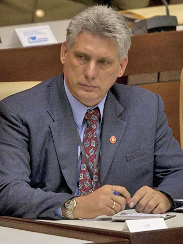 Newly appointed Cuba's Vice President Miguel Diaz-Canel participates in the closure session of the National Assembly in Havana, Cuba