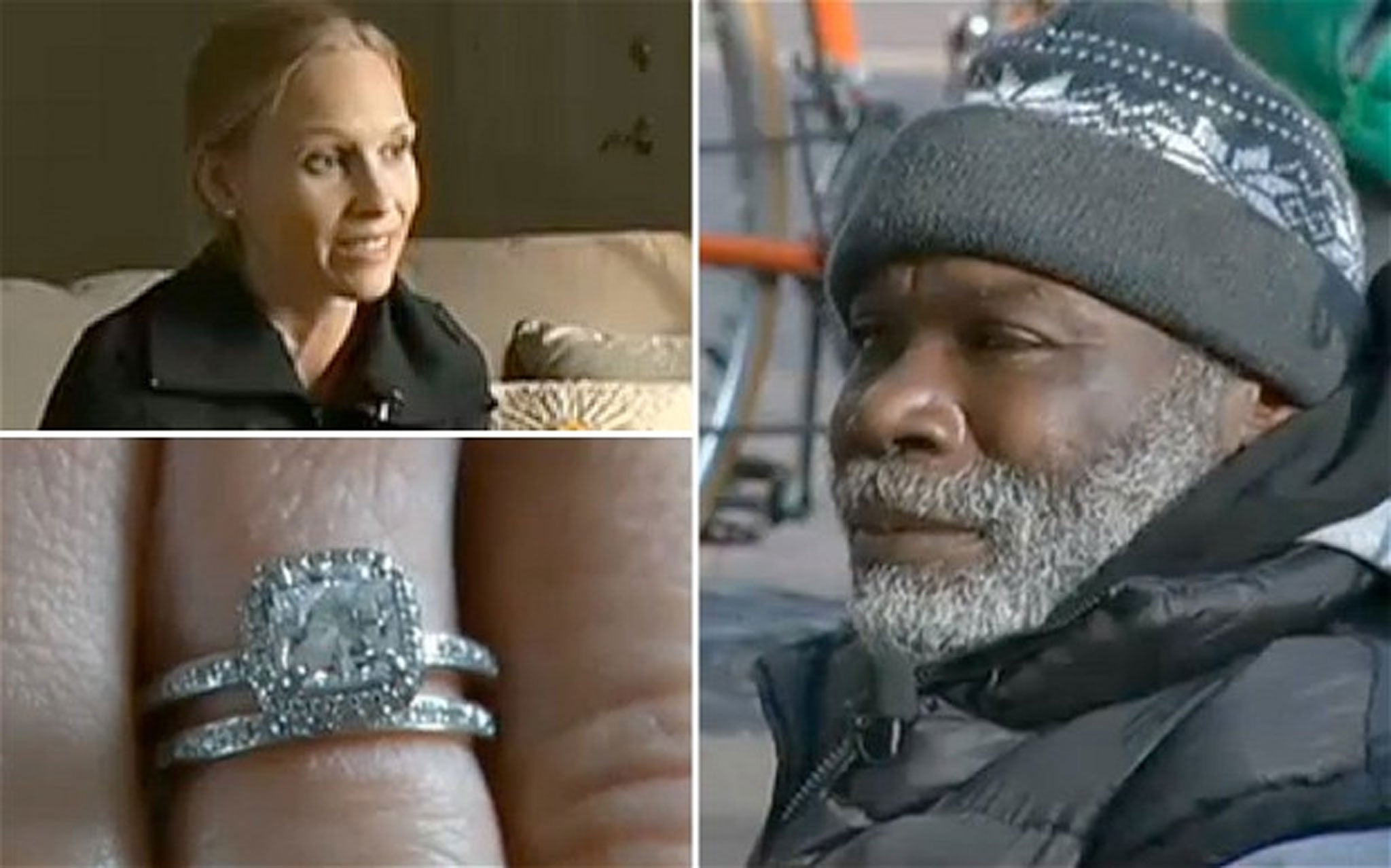 Sarah Darling lost her engagement ring, which was found and looked after by homeless bay Bill Ray Harris